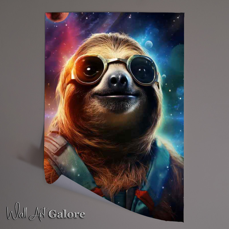 Buy Unframed Poster : (Sloth in space wearing glasses very hip)