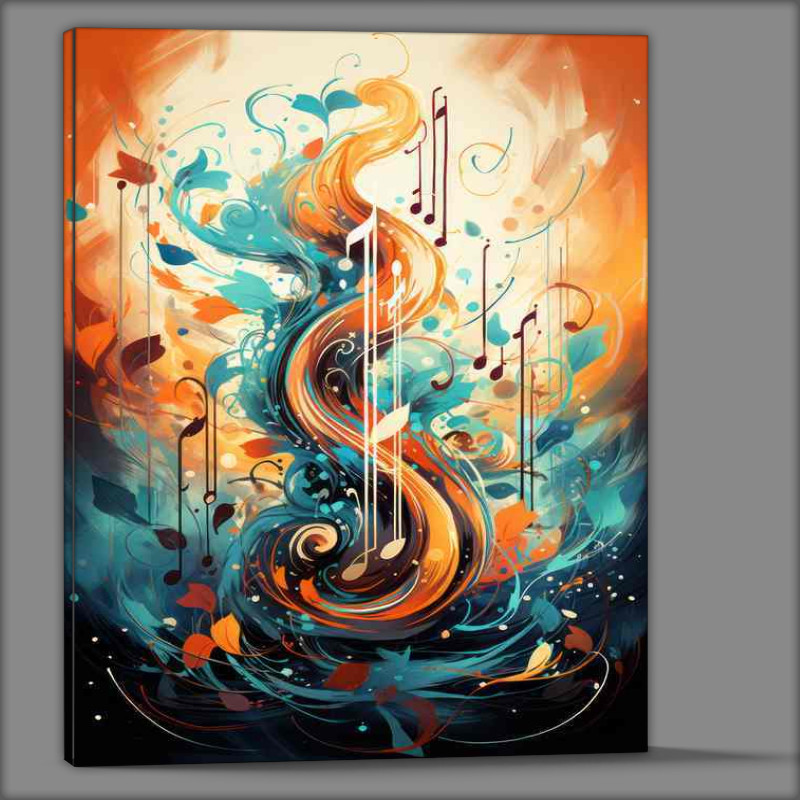Buy Canvas : (Music note in the style of colorful splash)