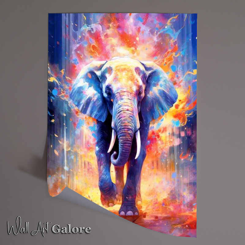 Buy Unframed Poster : (Technicolor Tusks The Majestic Elephant)