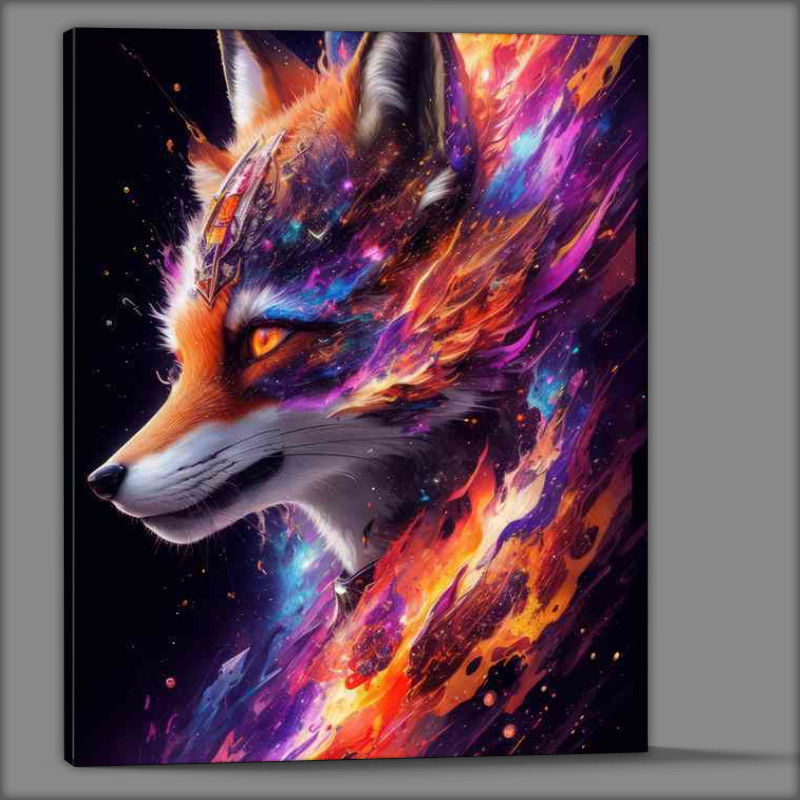 Buy Canvas : (The Amazin coulurs Of The Sly Fox In Splash style)