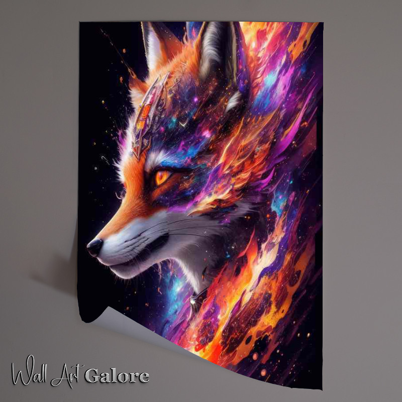 Buy Unframed Poster : (The Amazin coulurs Of The Sly Fox In Splash style)