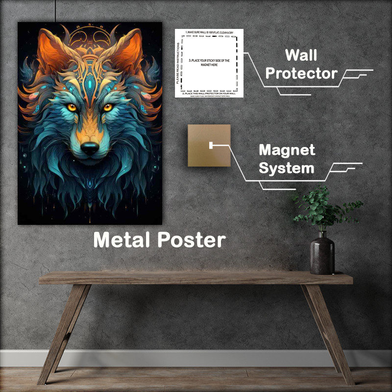 Buy Metal Poster : (The Majesty of Wolf s Artistic Expressions)