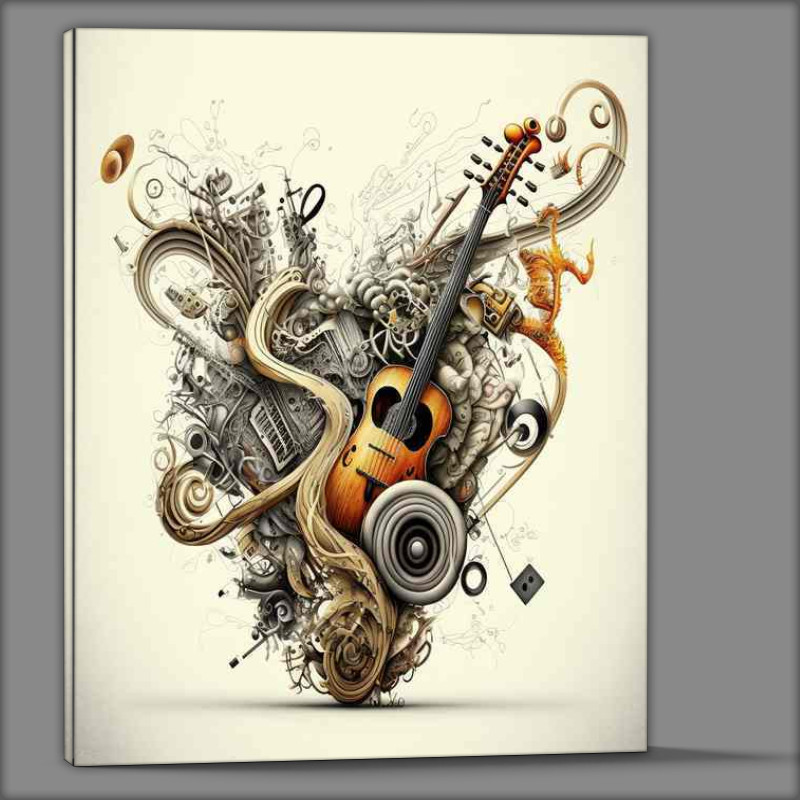 Buy Canvas : (Natures Melodies a string of musical instruments)
