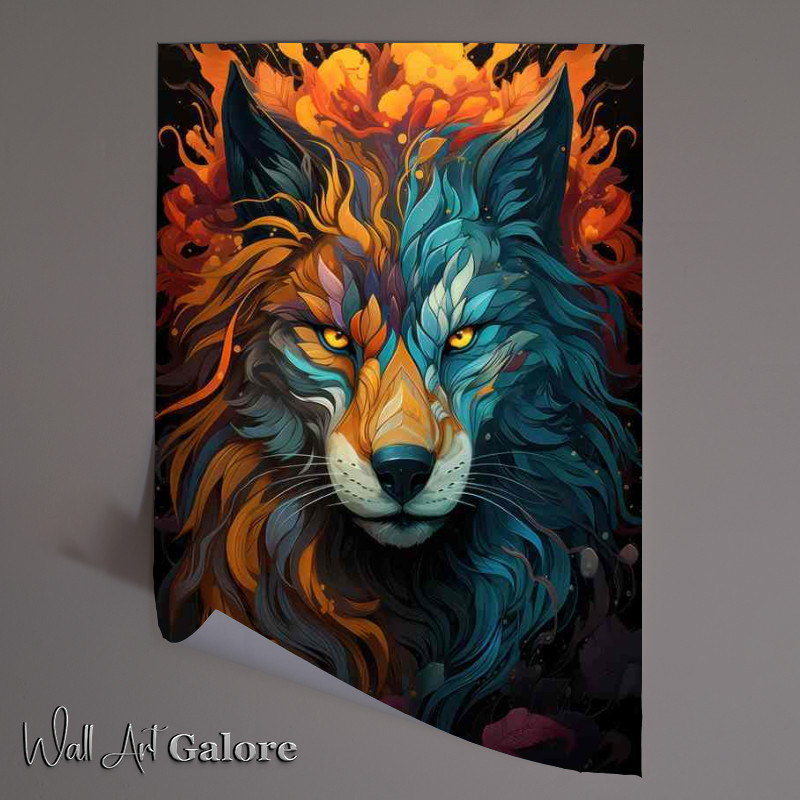 Buy Unframed Poster : (The Wolf Looking Slightly Fustrated vice colours)