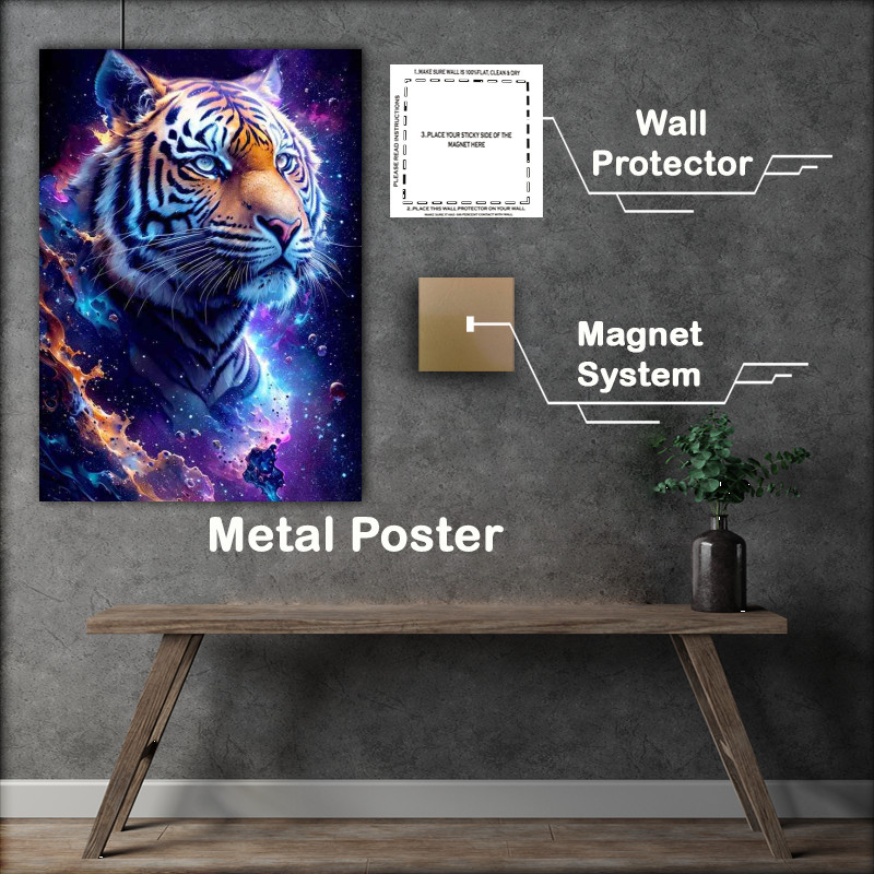 Buy Metal Poster : (Tiger in space)