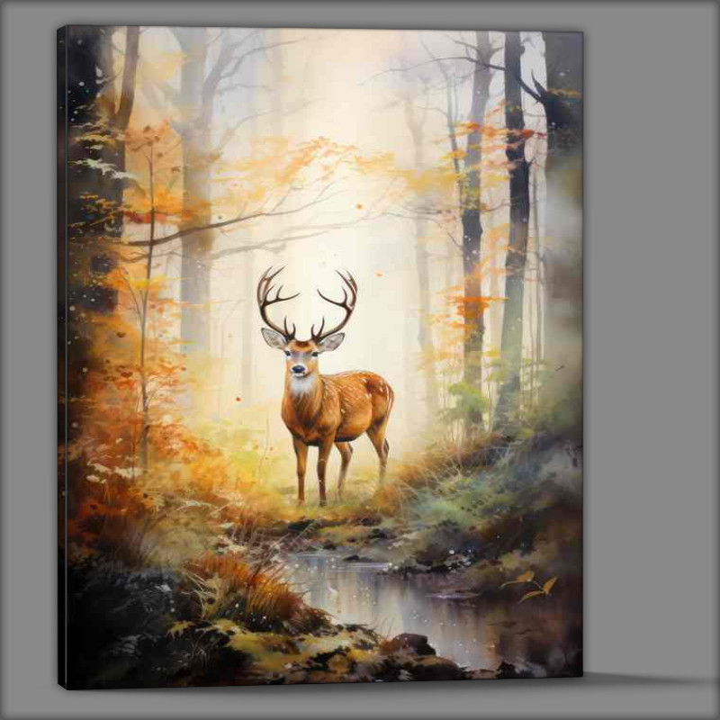 Buy Canvas : (Unveiling the Mysteries of Forest Dwelling Deer)