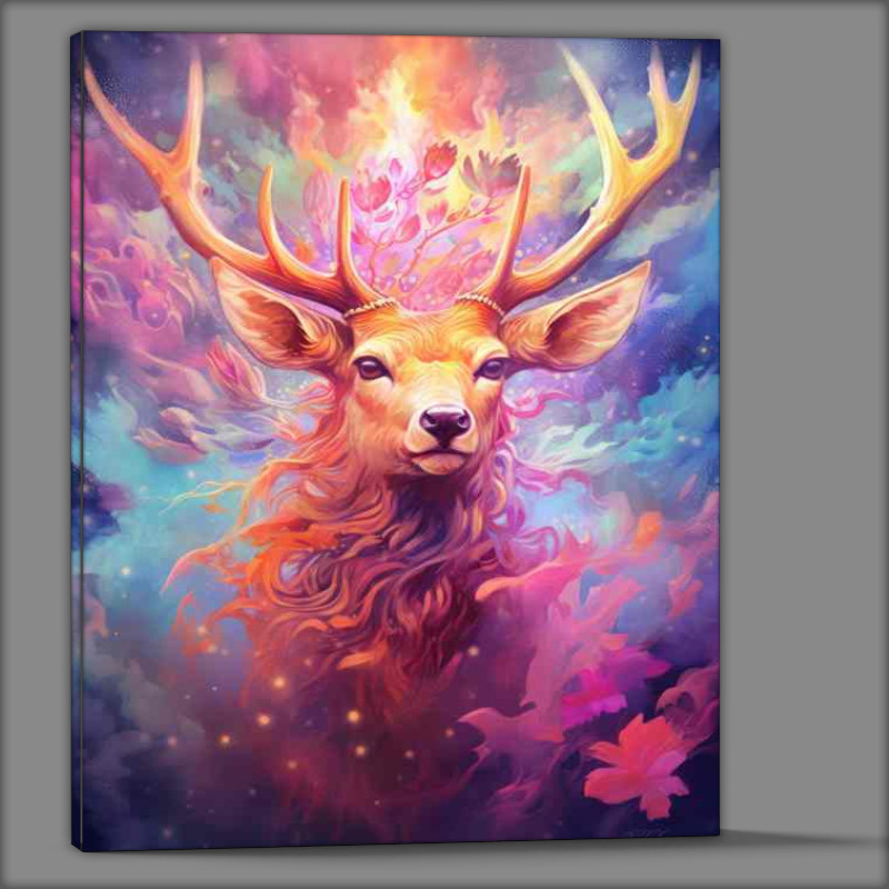 Buy Canvas : (Vibrant Deer Bliss nice pink tones)