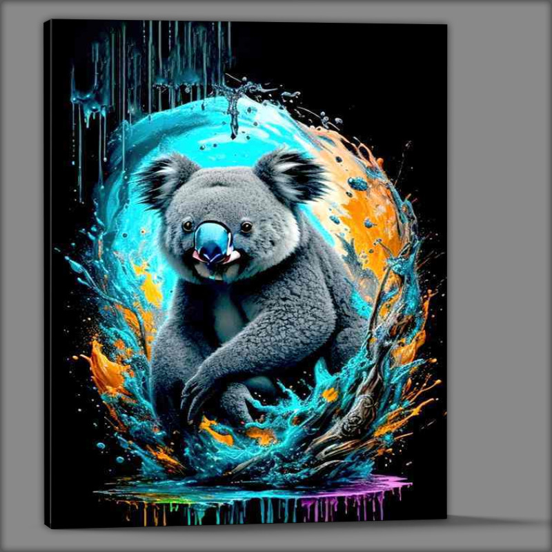 Buy Canvas : (Vivid Eucalyptus Dreams the crazy colours next to the koala)