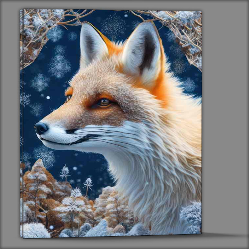 Buy Canvas : (Whisper of Snow Foxs Silent Journey)