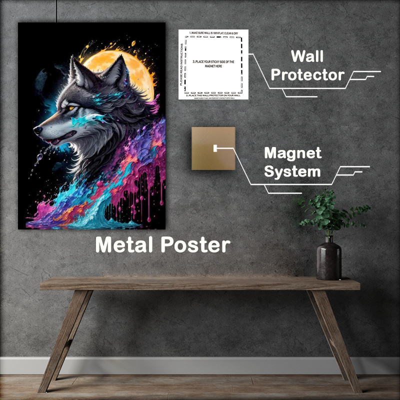 Buy Metal Poster : (Wild Wolves in Art A Gallery of Natures Predators)