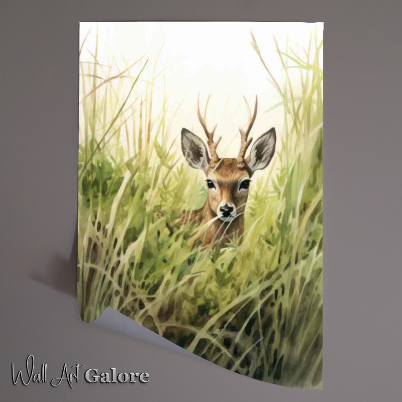 Buy Unframed Poster : (Wildlife Expedition Tracking Deer in the Woods)