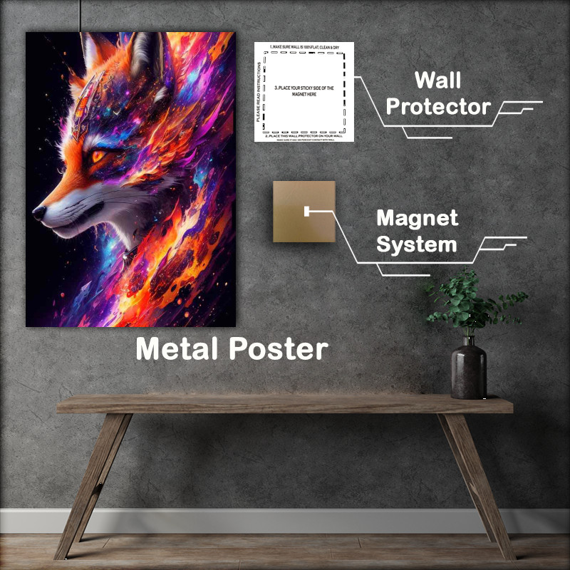 Buy Metal Poster : (wonderful mr fox in the sky)