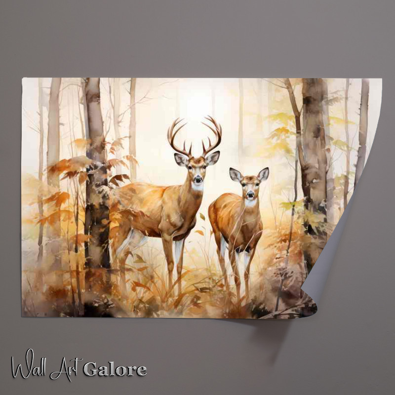 Buy Unframed Poster : (Deer Tales Whisperings from the Forest)