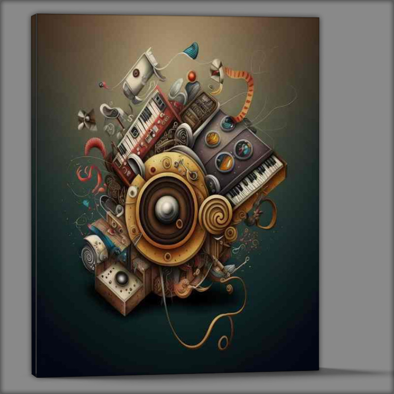 Buy Canvas : (Retro 80s Waves)