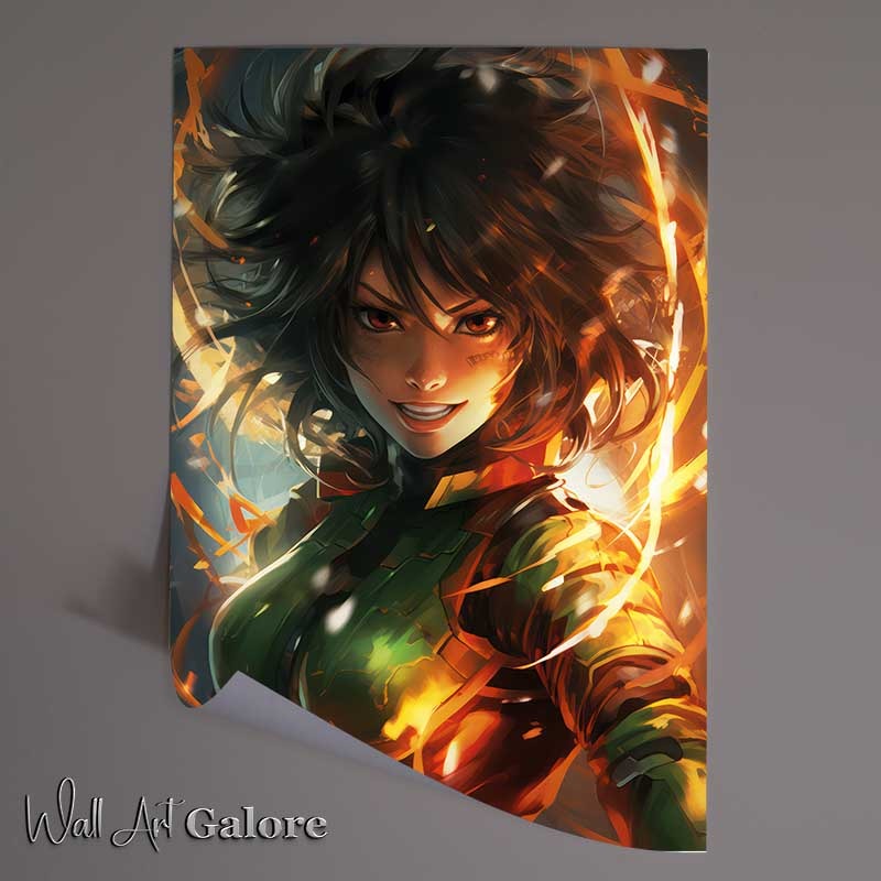 Buy Unframed Poster : (Kagura bikuuda one senryoku no hero style)