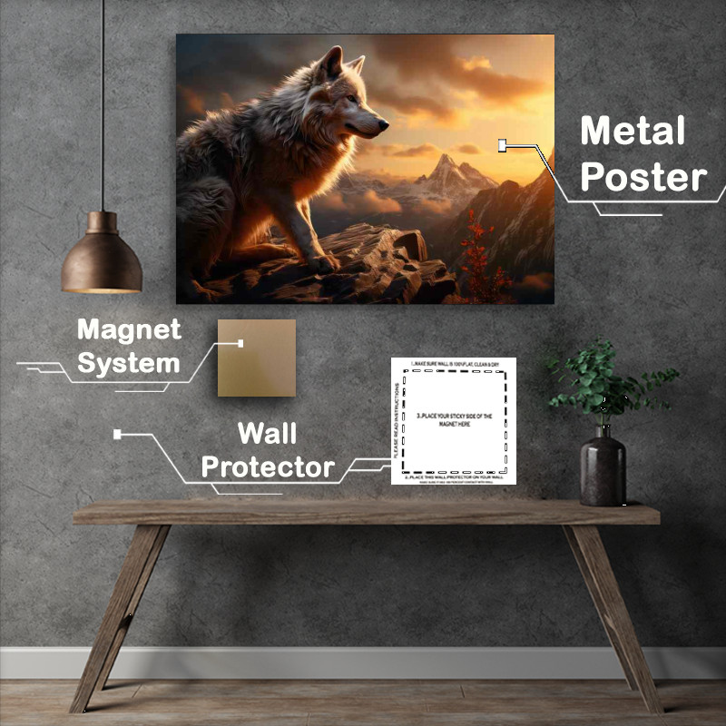 Buy Metal Poster : (Eyes of the Pack Captivating Wolf Art Creations)