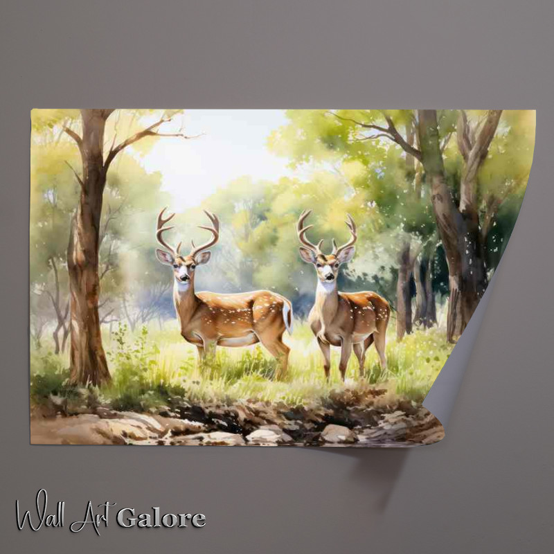 Buy Unframed Poster : (Getting Closer to Nature The Woodland Deer Experience)