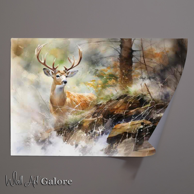 Buy Unframed Poster : (Serenade of the Woods Deer in their Habitat)