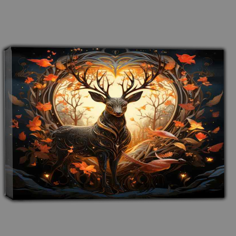 Buy Canvas : (the perfect deer embraced in love)
