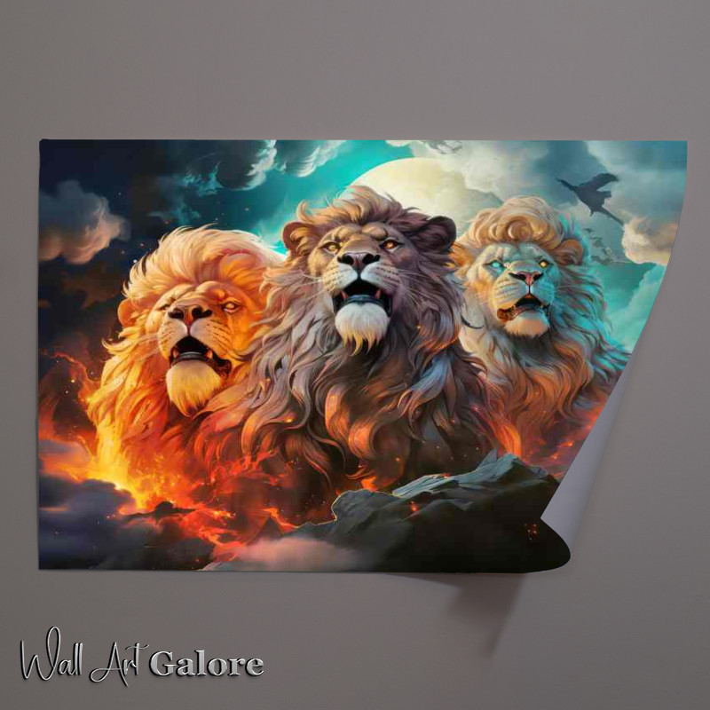 Buy Unframed Poster : (three lions)