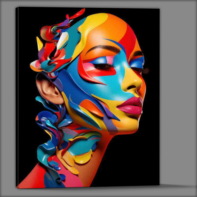 Buy Canvas : (Abstract Colorscapes Faces as Living Works of Art)