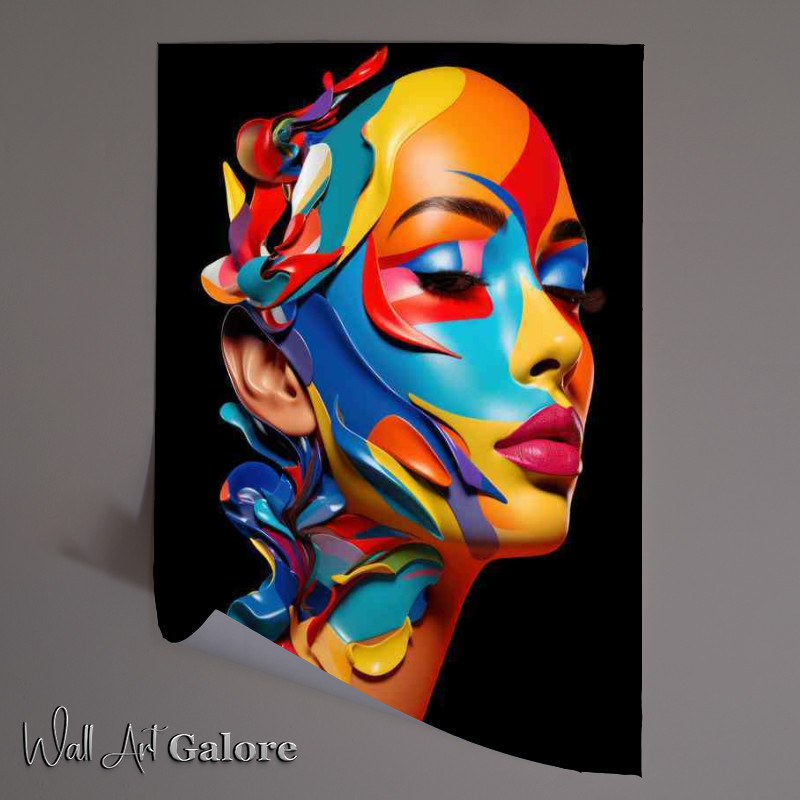 Buy Unframed Poster : (Abstract Colorscapes Faces as Living Works of Art)