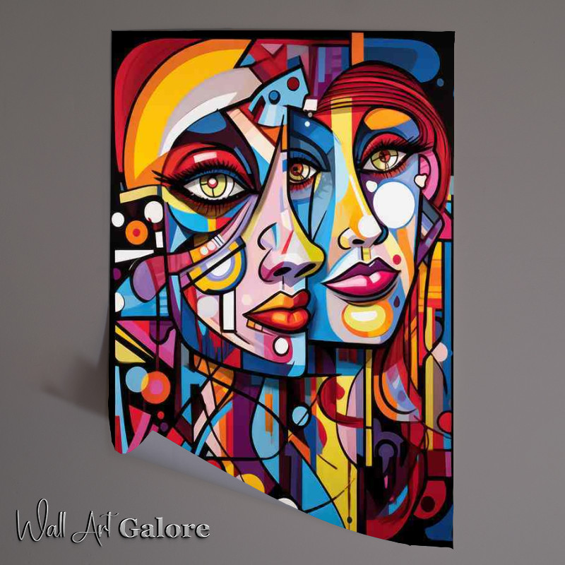 Buy Unframed Poster : (Abstract Expressions Faces that Defy Convention)