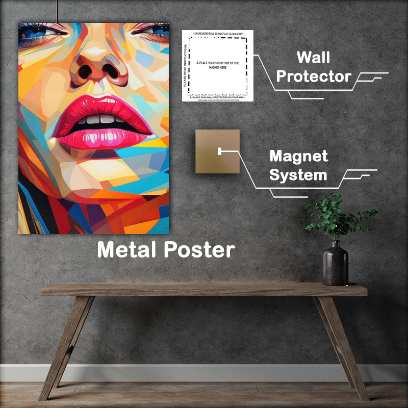Buy Metal Poster : (Abstract Faces An Artistic Exploration)