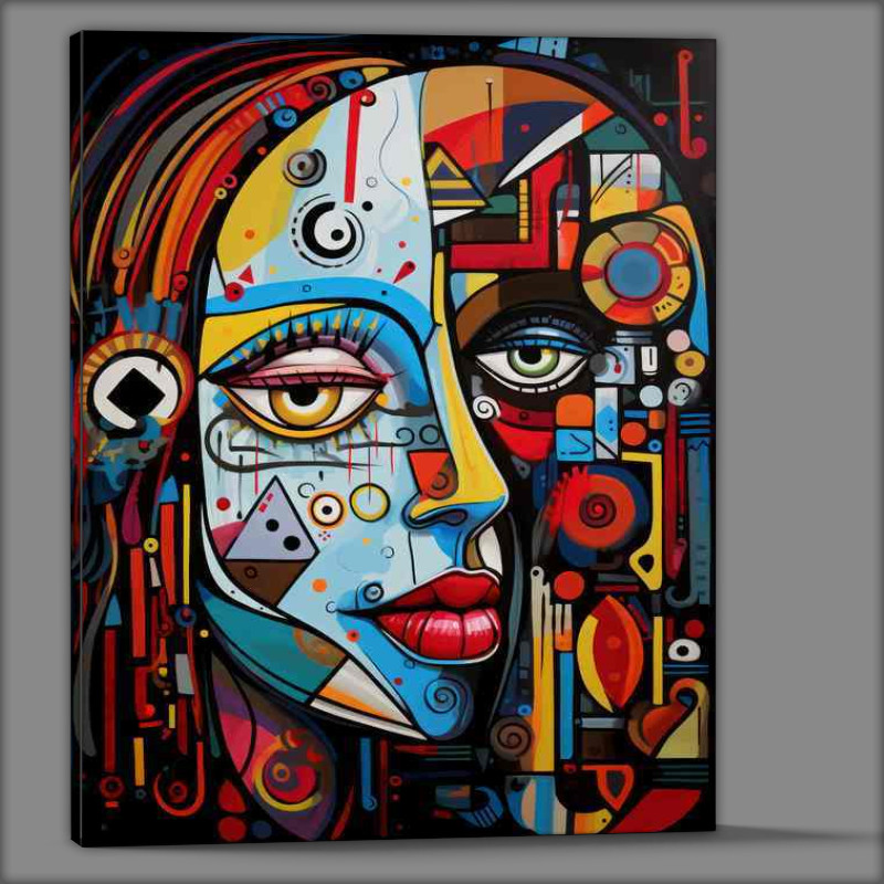 Buy Canvas : (Abstract Fusion Faces as a Canvas of Color)
