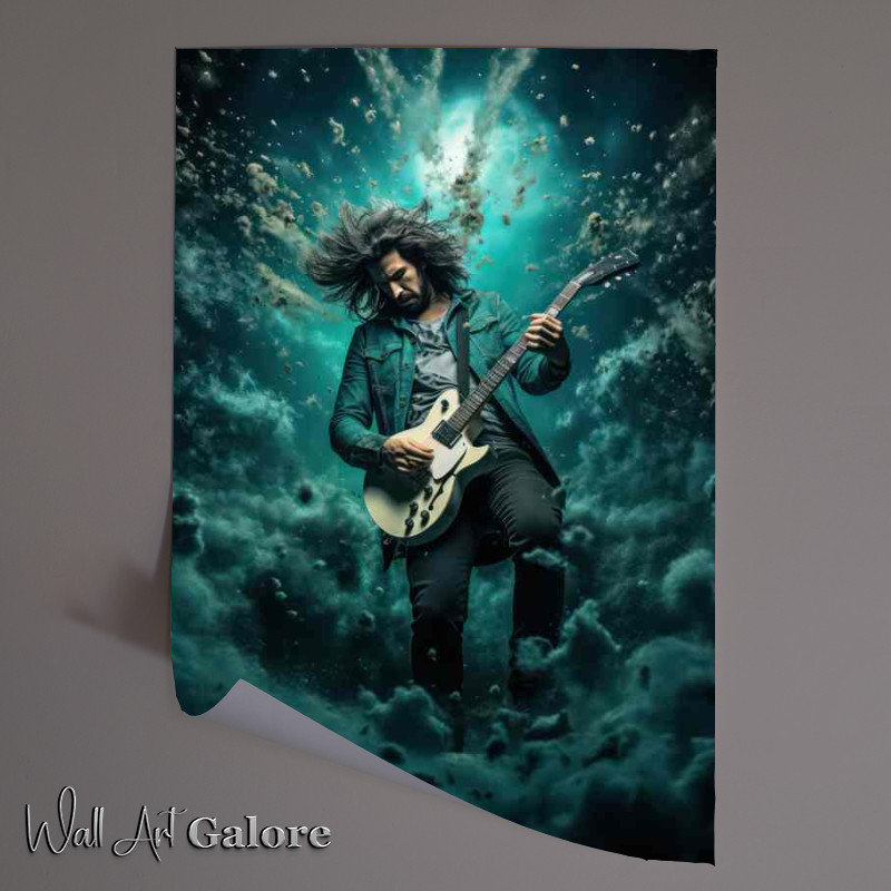 Buy Unframed Poster : (The guitar player is up in the air)