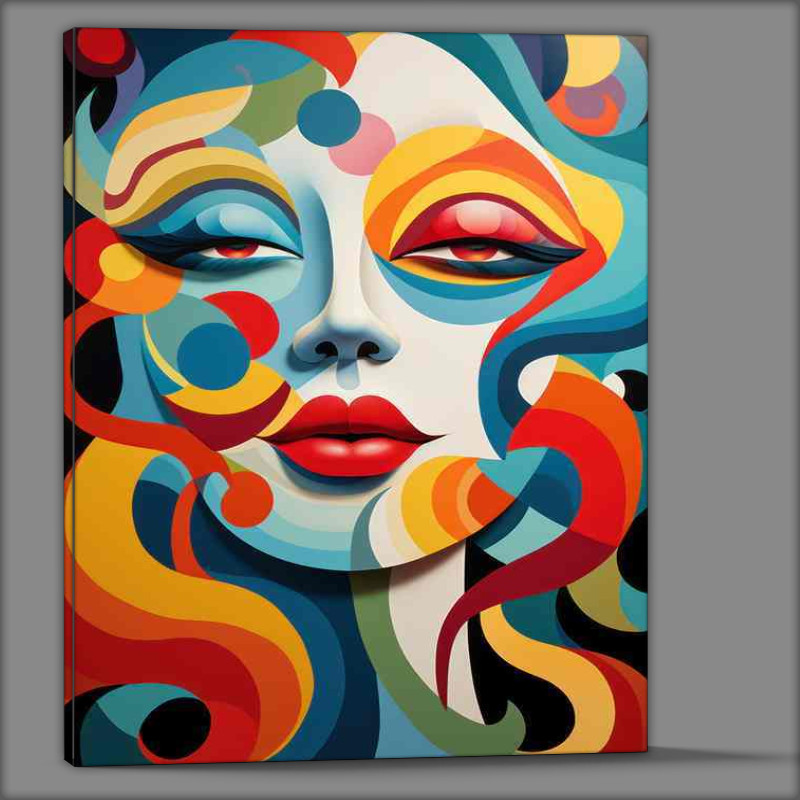 Buy Canvas : (Abstracted Humanity Exploring Colorful Faces in Art)
