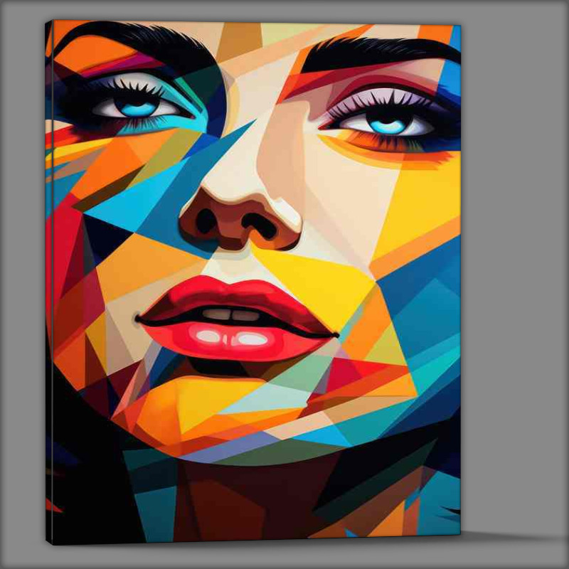 Buy Canvas : (Ephemeral Emotions Abstract Faces in Vivid Hues)
