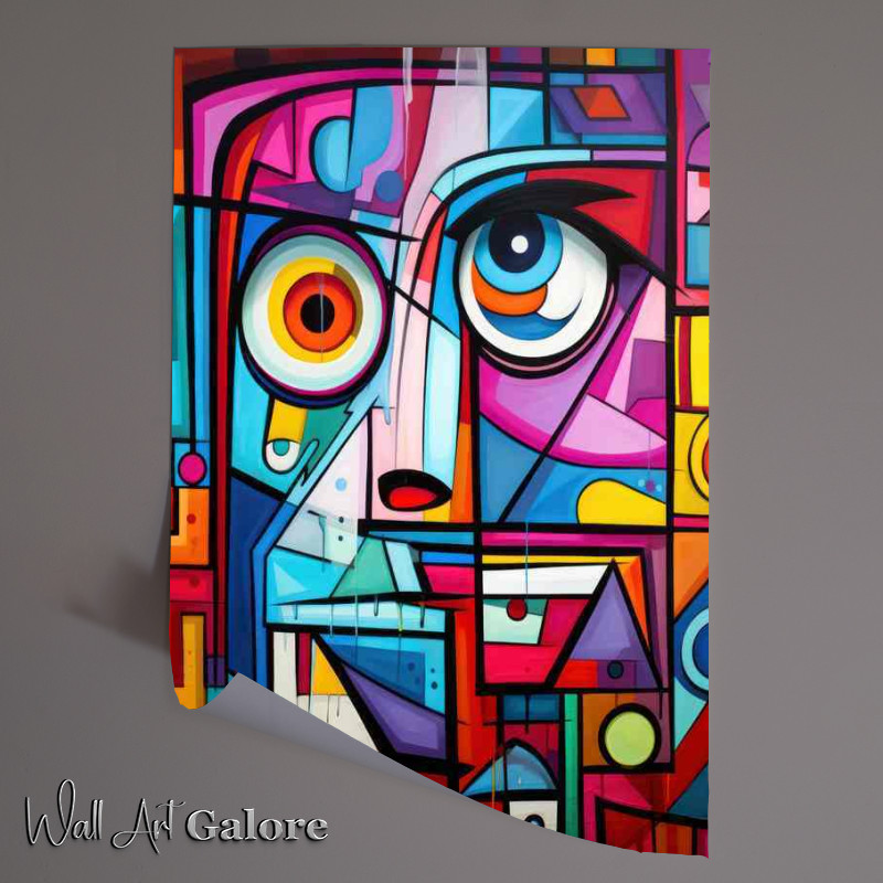 Buy Unframed Poster : (Faces of the Rainbow Abstract Art in Full Bloom)