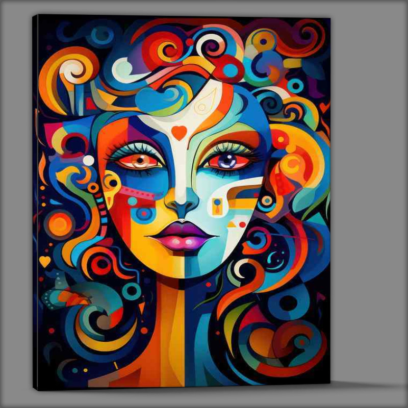 Buy Canvas : (The Power of Pigment Abstract Faces in Dazzling Color)