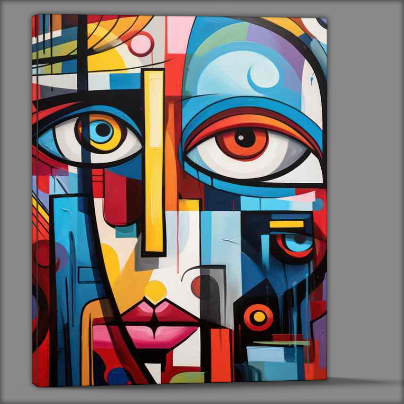 Buy Canvas : (Vivid Expressions Abstract Colorful Faces in Art)