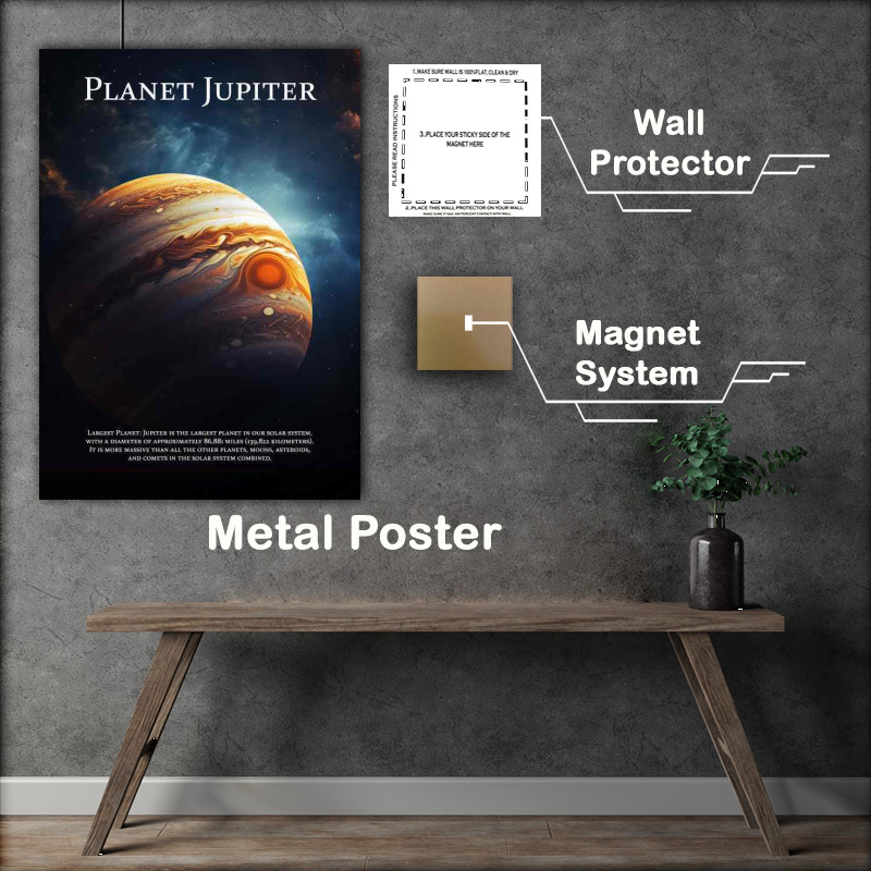 Buy Metal Poster : (Planet Jupiter space art)