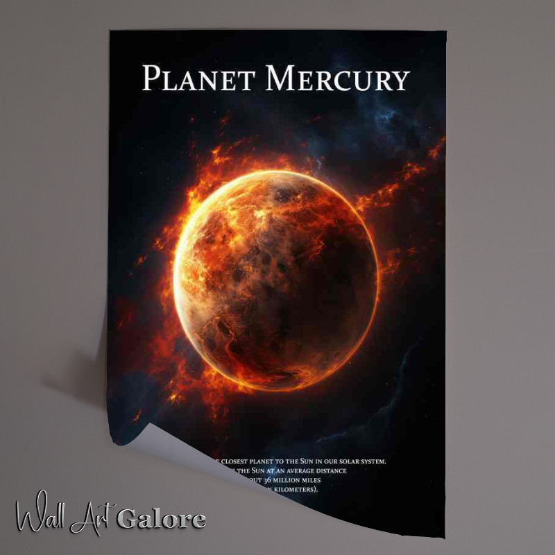 Buy Unframed Poster : (Planet Mercury version two Space Art)