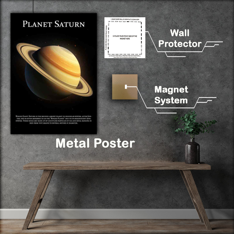 Buy Metal Poster : (Planet Saturn Space Art)