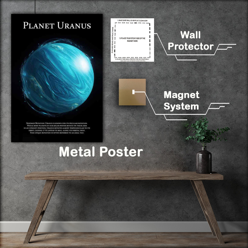 Buy Metal Poster : (Planet Uranus Space Art)