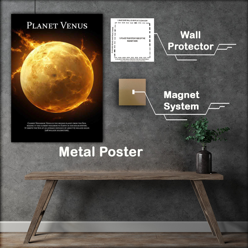 Buy Metal Poster : (Planet Venus Space Art)