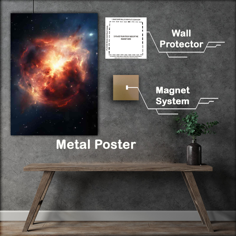 Buy Metal Poster : (A Representation of the Nebulas Orions Matter)
