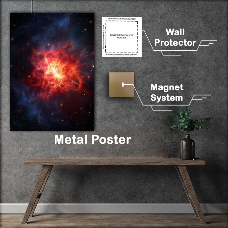 Buy Metal Poster : (Crab Nebula Formation: Gas & Stars)