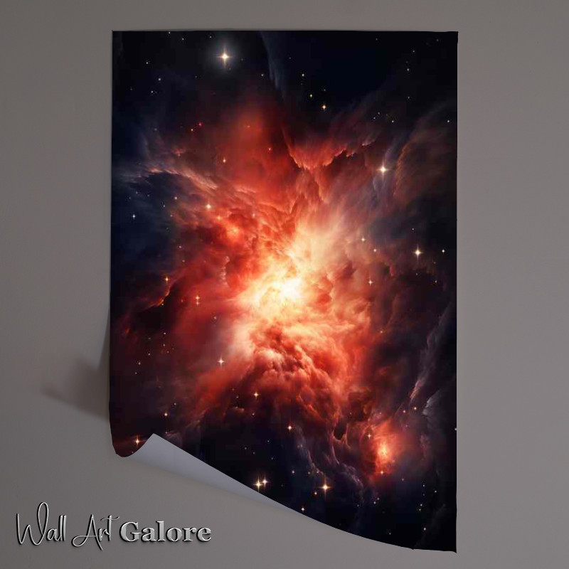 Buy Unframed Poster : (The Colors of Orians Nebulaes In Space)