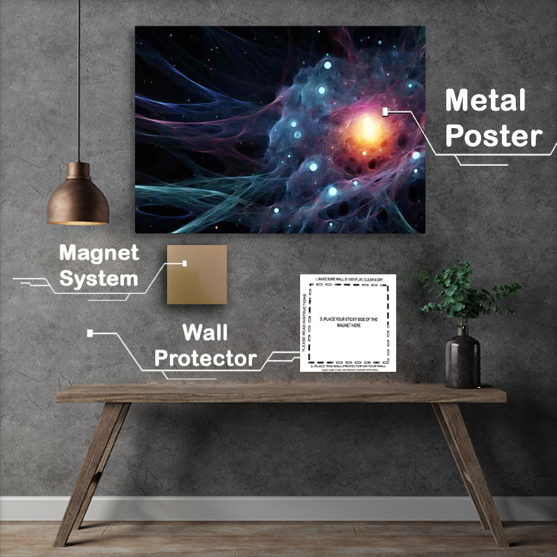 Buy Metal Poster : (The Colors of Nebulae Neptune In The Universe)