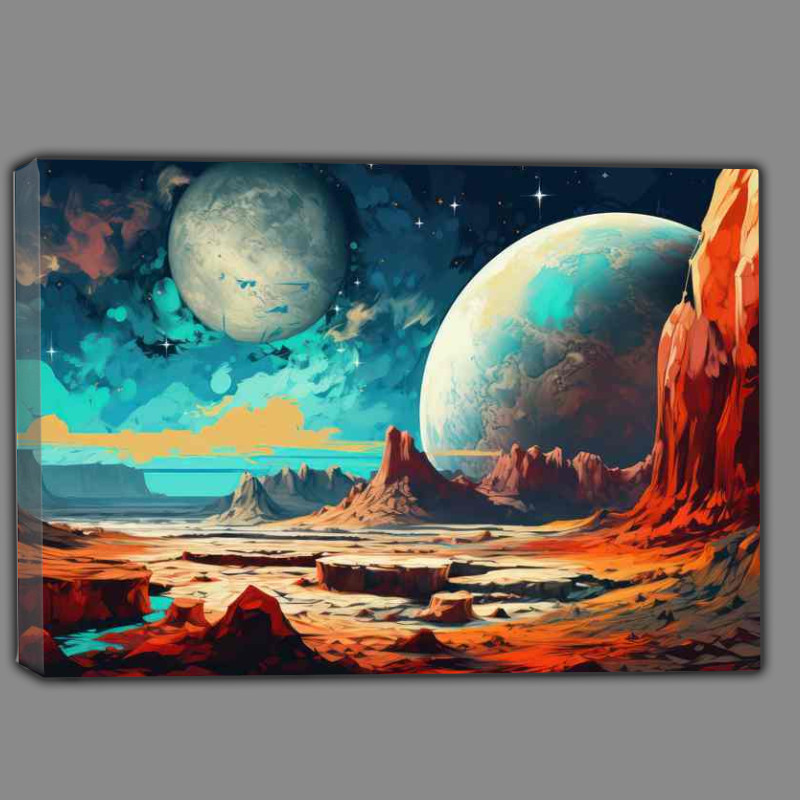 Buy Canvas : (Space Oddities Planets Adorned with Massive Stones)