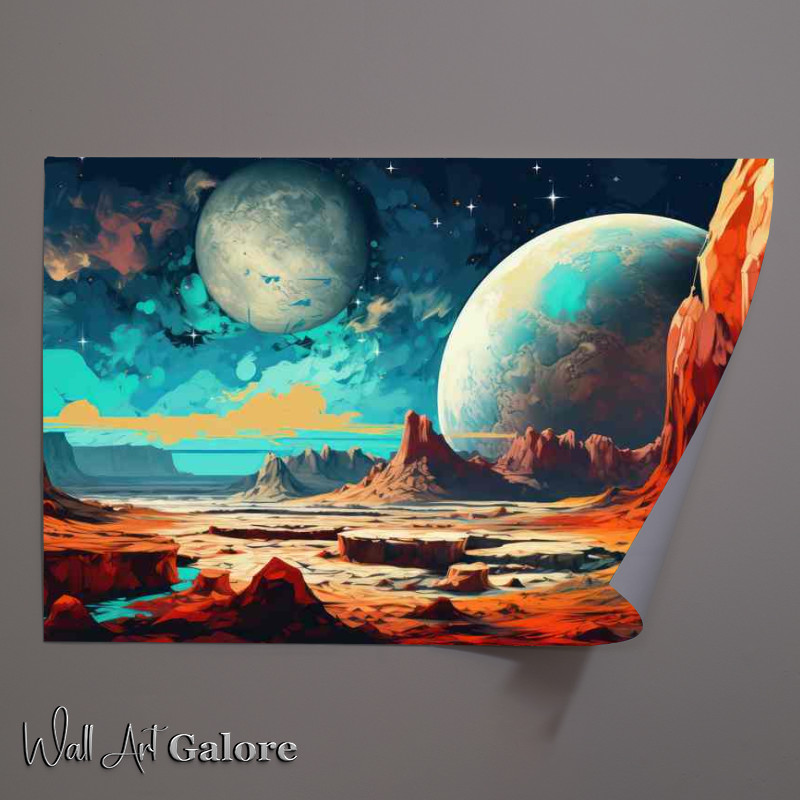 Buy Unframed Poster : (Space Oddities Planets Adorned with Massive Stones)