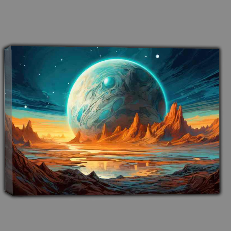 Buy : (Alien Landscapes: Planets Surrounded by Rocks (Canvas))