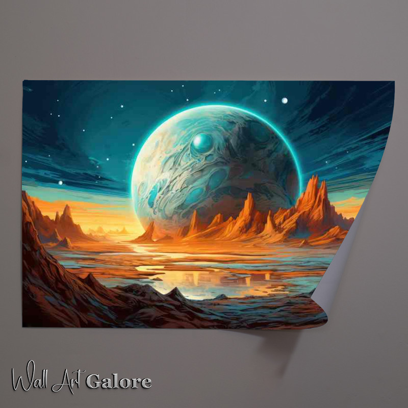 Buy Unframed Poster : (Alien Landscapes Beauty of Planets Surrounded)