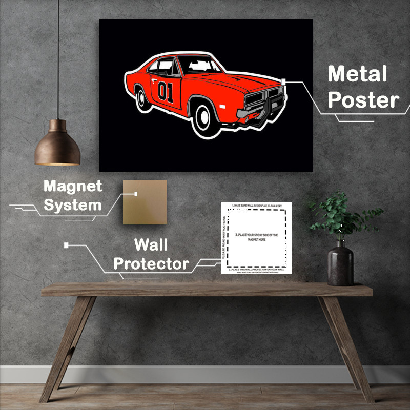 Buy Metal Poster : (Childhood Cars Dukes Of Hazzard)