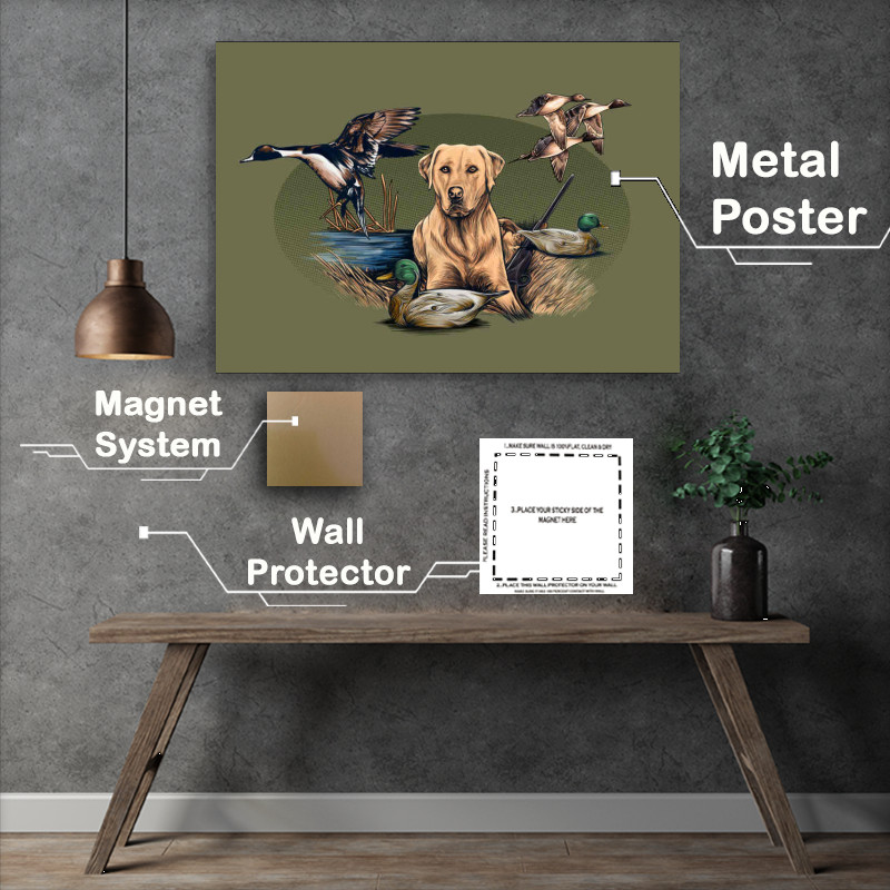 Buy Metal Poster : (Duck Hunting Season Green)